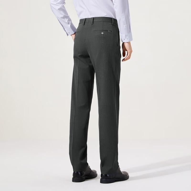 Qipai Men s Wrinkle-Free Straight-Fit Business Casual Dress Pants 35 180/90A
