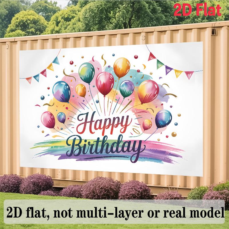 Birthday Background Banner, Photo Backdrop Wall Decor for Party