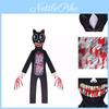 Tuta Cosplay Unica Siren Head Gatto Nero per Bambini
