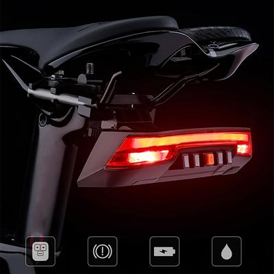 Fahrradrücklicht mit Blinker und automatischem Bremslicht, wasserdichtes, über USB wiederaufladbares Fahrradrücklicht