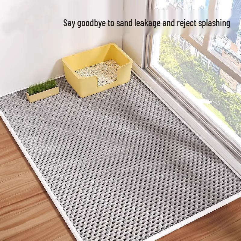 Extra Large Double Layer Cat Litter Mat - Anti-Splash & Sand Control