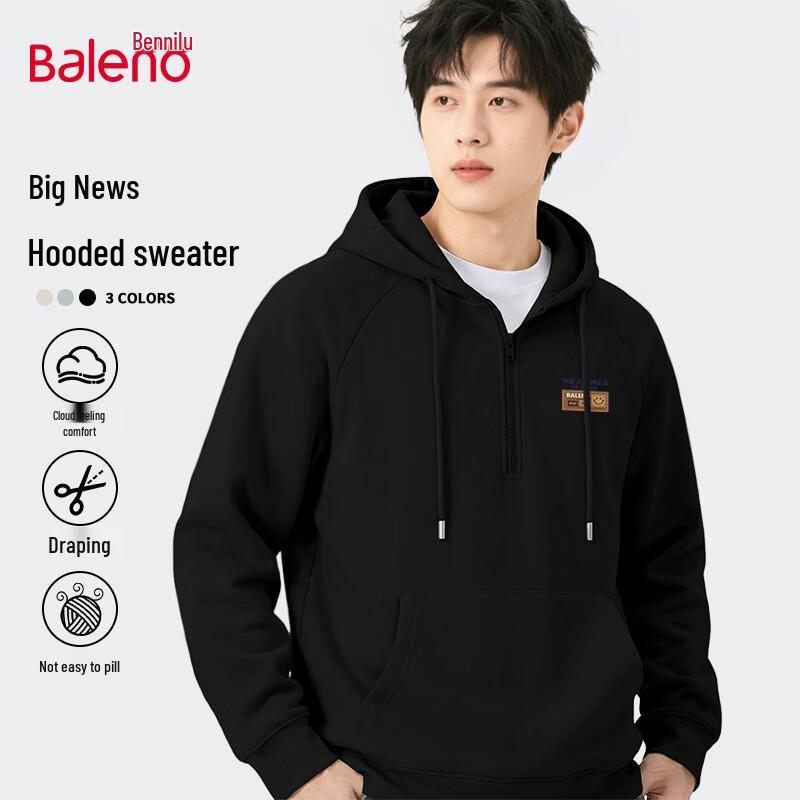 Baleno Men s Heavyweight Half-Zip Hoodie M