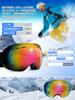 SUPTMAX Ski and Snowboard OTG Wide Field of Spherical UV Glasses and Lightweight and for Men and Hiking or Skiing VLT Goggles, 240° View, Dual-Layer