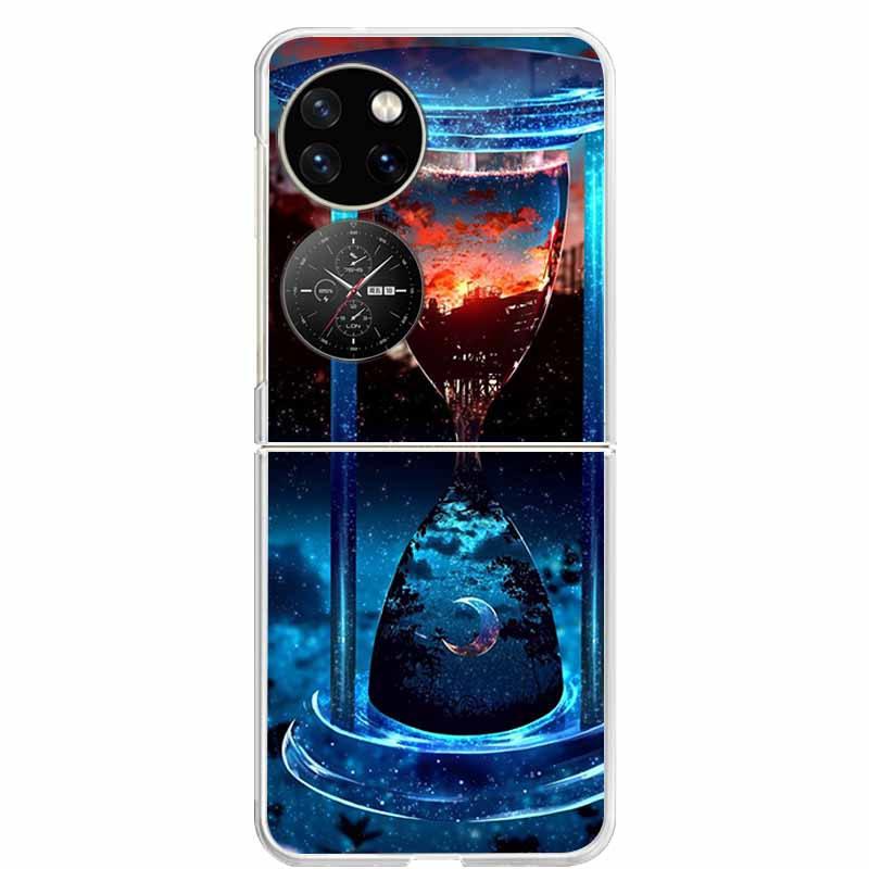 For Huawei P50 Pocket Case Transparent Clear Hard PC Phone Back Cover For Huawei P50 Pocket Cases P 50 Pocket 2022 Shells Capa