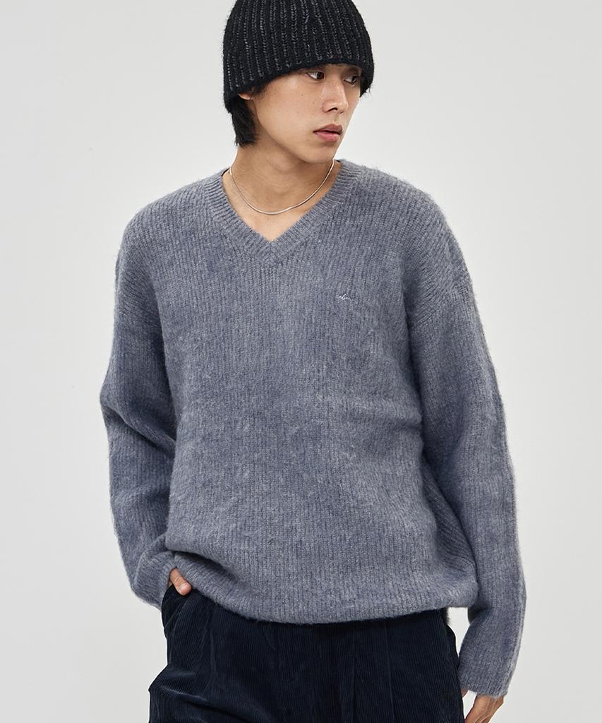 THE-ABON Aaron V-Neck Knit Green