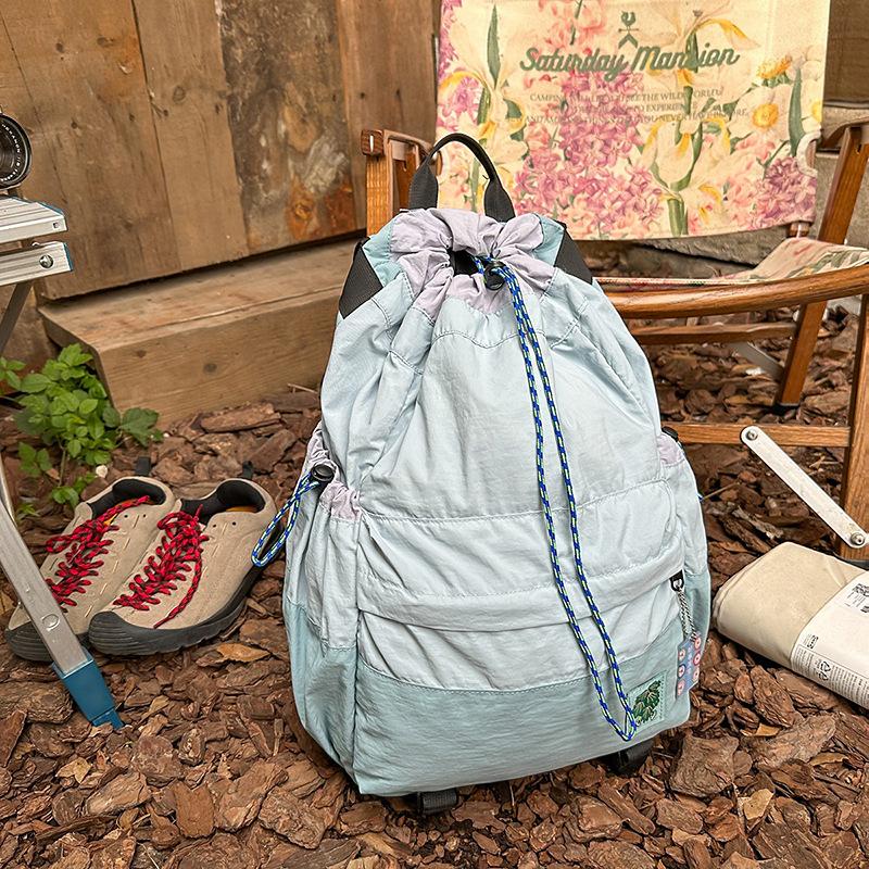 Sport Lightweight Backpack Student Schoolbag Drawstring Backpack