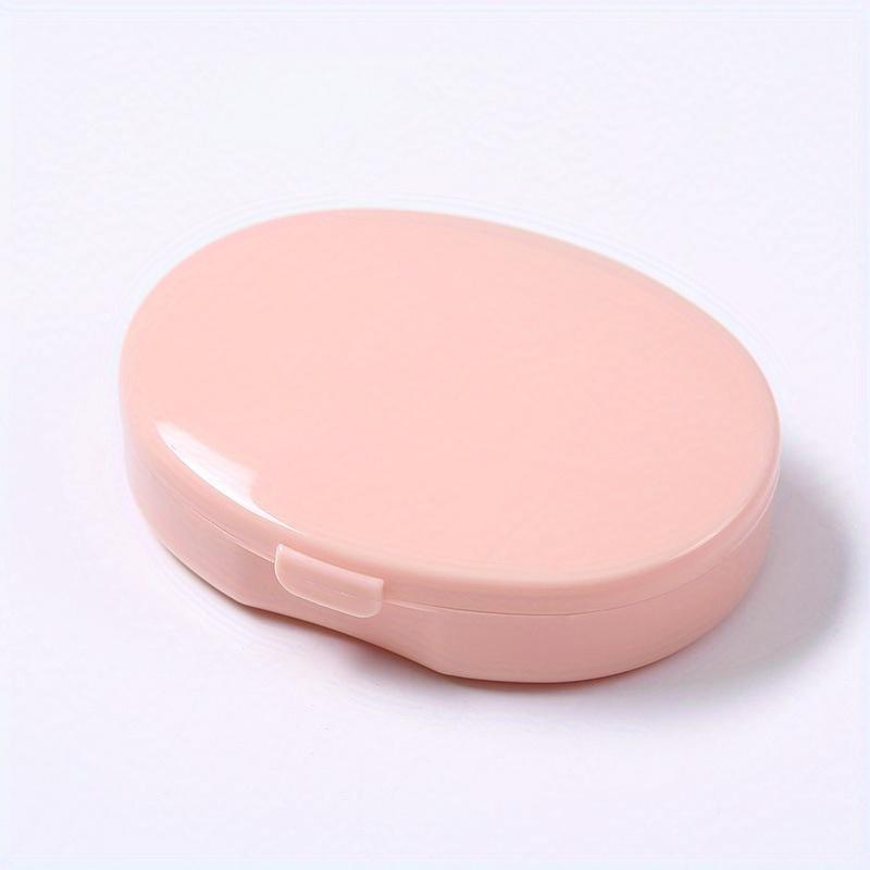 

1pc Portable Pill Box: 3-Grid Sub-Packaging, Travel-Ready & Early-Midnight Medicine Storage Seal светло-розовый