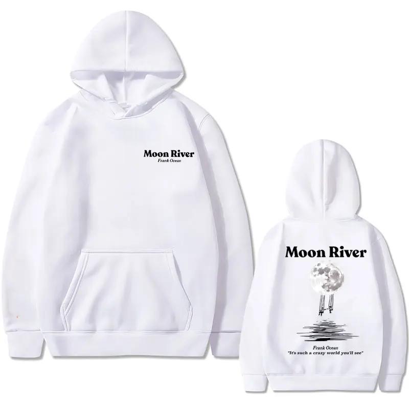Rapper Frank Moon River Grafik Hoodie Herren Damen Ozean Hip Hop Hoodies Blond Übergroßer Pullover Herrenmode Vintage Streetwear