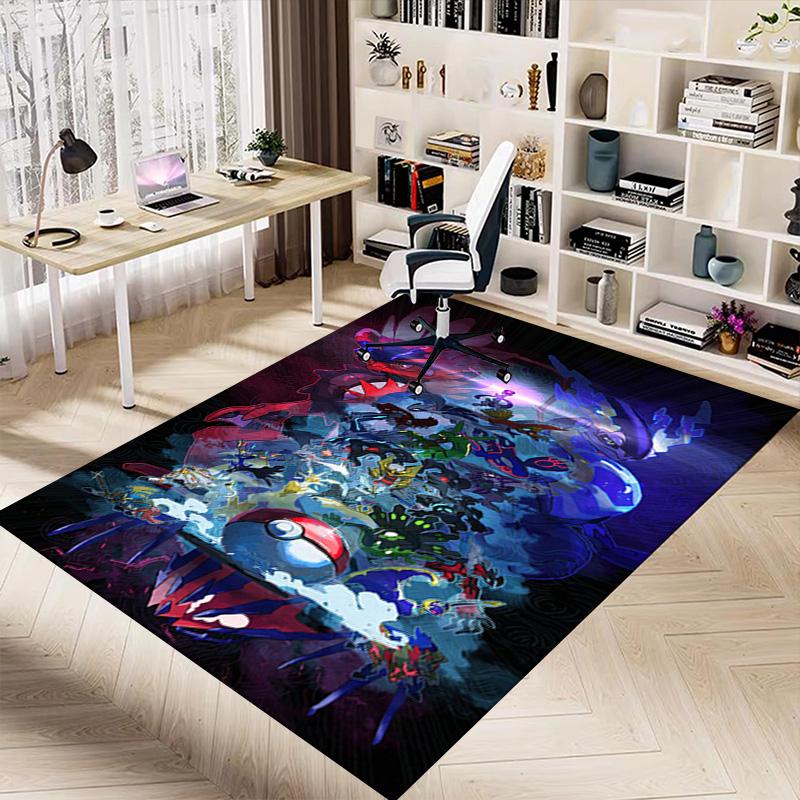 Pokmon Epic Battle Carpet For Playroom Bedroom Living Room Sofa Home Decorkids Game Area Rug Nonslip Floor Mat