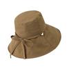 Solid Color Summer Sun Hat Lace Up Bucket Hat Fashion Sunshade Hat  Travel