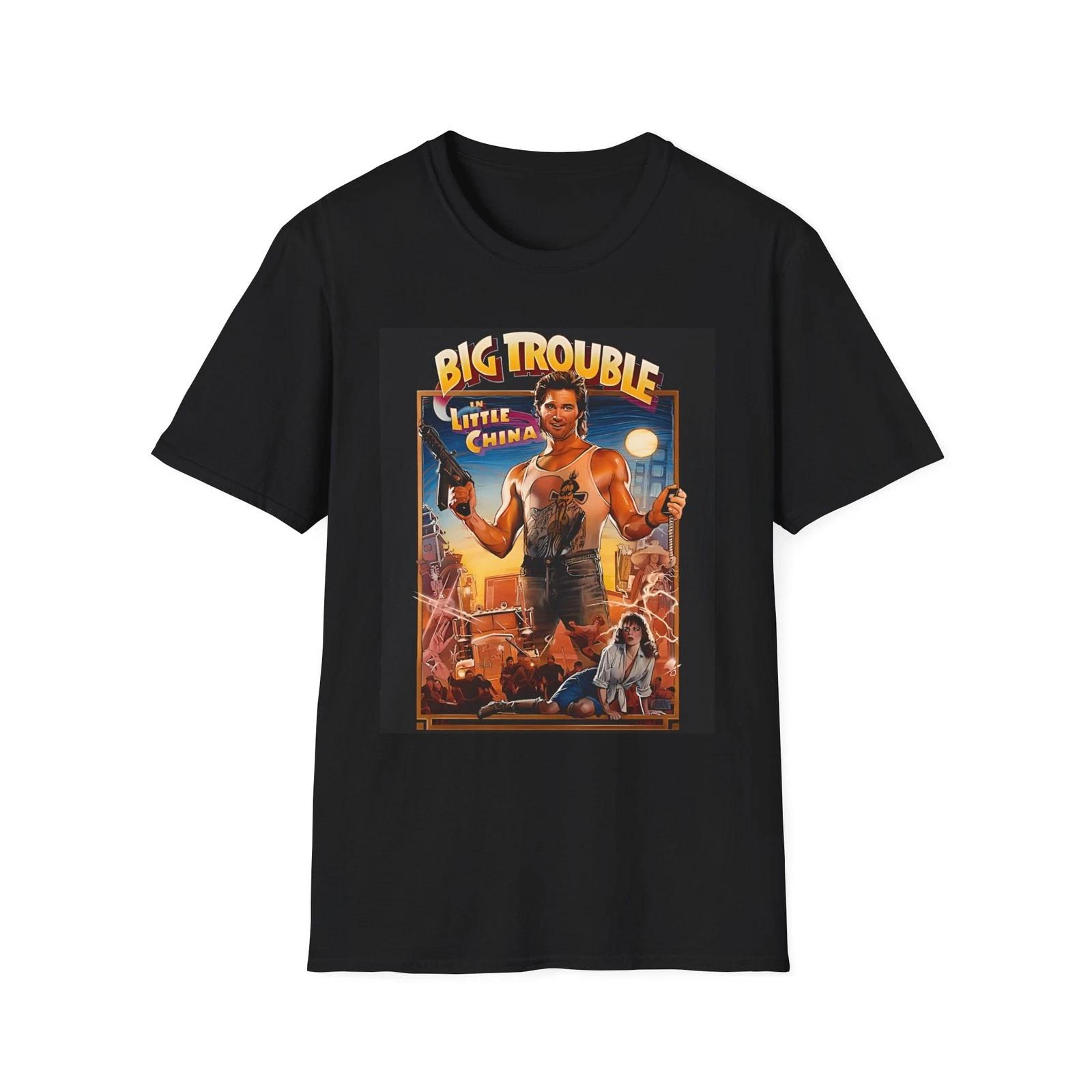 Big Trouble Little China Poster T-Shirt | Retro Action Movie Tee 2XL