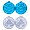 Shiny Glossy Lotus Shape Keychain Silicone Epoxy Resin Mold DIY Earrings Pendant Jewelry for Valentine Gift Craft
