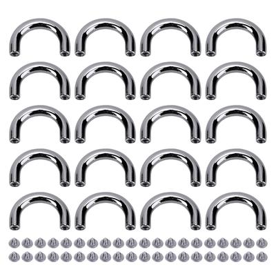 20 Set Metal Connector Buckles for Bag Arch U Shape Ring Buckle Connector with Screws for Leather