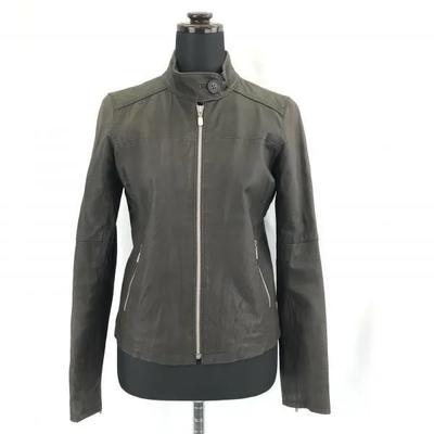 Jaqueta de Couro Single Riders VIS Feminina P-M Marrom com Zíper Completo(USADO)