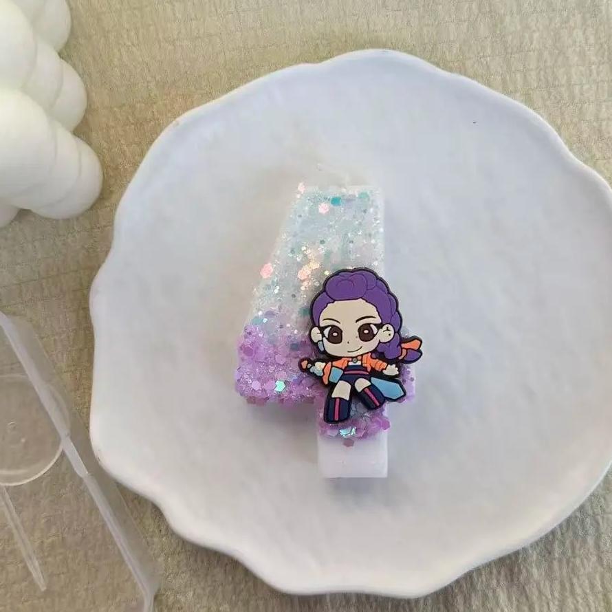 Kpop Monster Hunting Theme Creative Accessories 1-9 Birthday Candles, DIY Creative Birthday Candles for Children's Birthday Part