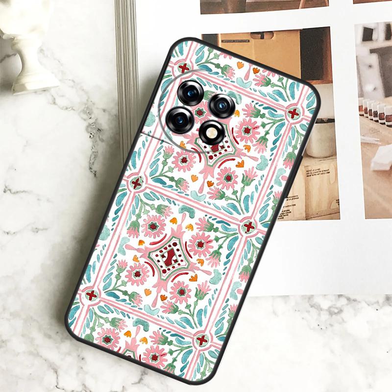 Moroccan Pattern Case For OnePlus 12R 12 11 9 10 Pro 10R 9R 8T 10T Nord CE 2 3 Lite 2T N10 N20 N30 CE4 Cover
