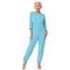 Womens Elderly Adaptive Jumpsuit Back Legs Double Zip Long Sleeve Long Pants Nursing Romper Special Needs Wear