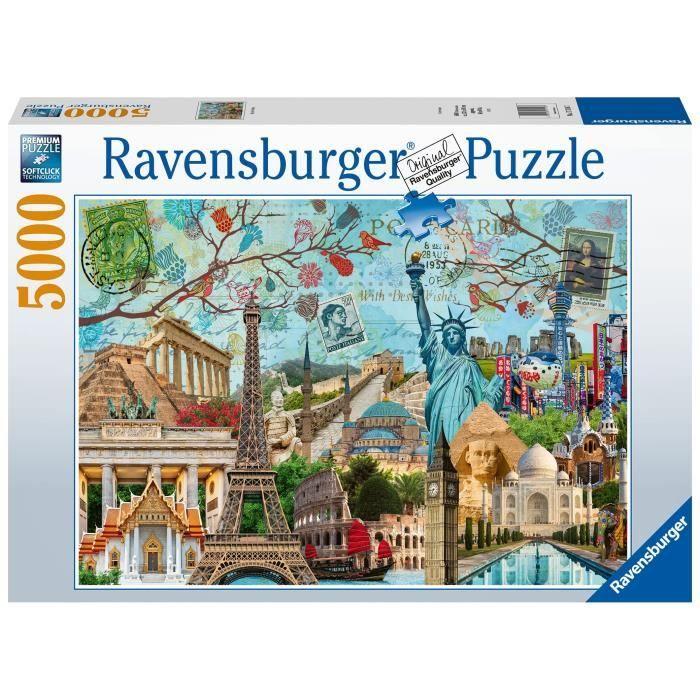 5000 Piece Puzzle Postcard of Monuments, Adults and Children from 14 Years Old, Cities and Monuments, 17118, Ravensburger