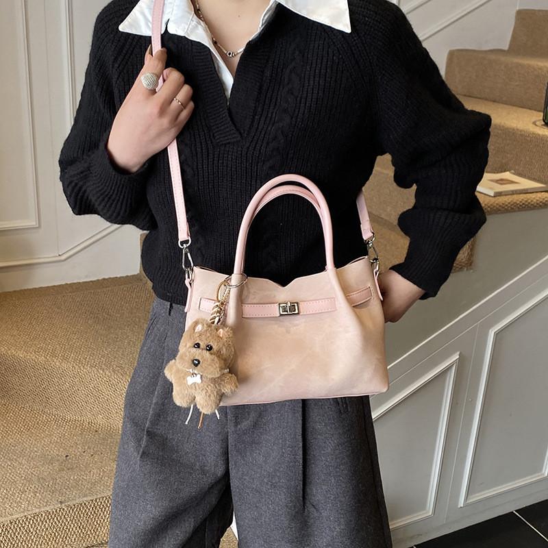 Urban Style Water Bucket Shoulder Bag For Women With Details And Zipper