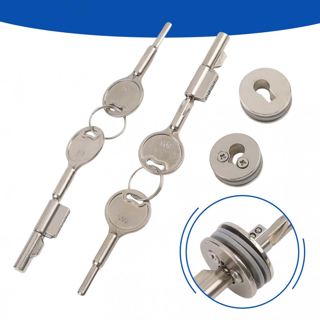 Display Case Keys Sliding Glass Door Lock Chrome Finish