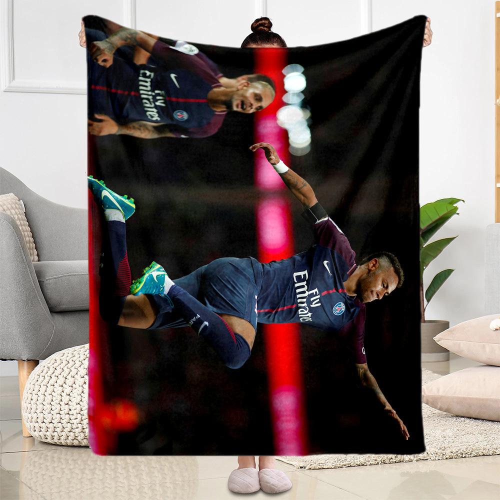 Brazilian Football Legend Blanket Soft & Cozy Perfect for Livingroom Chair Sofa Four Seasons Multipurpose Modern