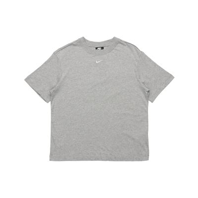 Sportswear Essential Embroidered Logo Print Short Sleeve T-Shirt Women Tops Gray CT2587-063