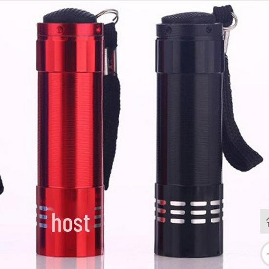 Junyao 9-LED Portable UV Flashlight with 395nm Purple Light for Mobile Phones