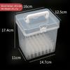 12/24/36/48/60 Color Markers Bucket Clear Plastic Marker Storage Bin With Detachable Dividers Portable Handle Art Organizer Case