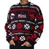 Herren Europäischer & Amerikanischer Herbst/Winter Weihnachten Jacquard Lockerer Drop-Shoulder Pullover mit langen Ärmeln