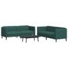 VidaXL Set of 2 Dark Green Fabric Sofas, Sofa, Sofa Seat, Reclining Sofa, Comfort Sofa, Armchair of 3209242