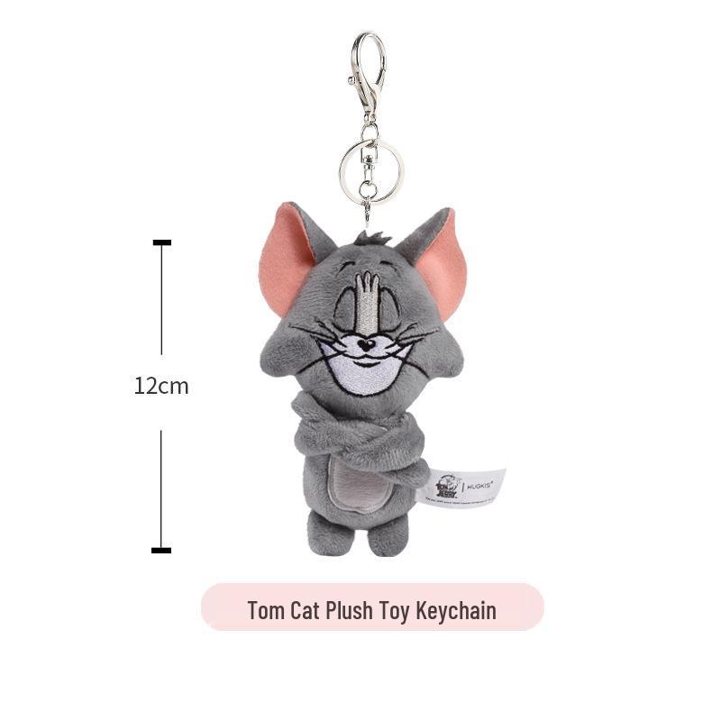 Tom & Jerry Cartoon Plush Keychain - Cute Tom Cat Pendant Bag Accessory