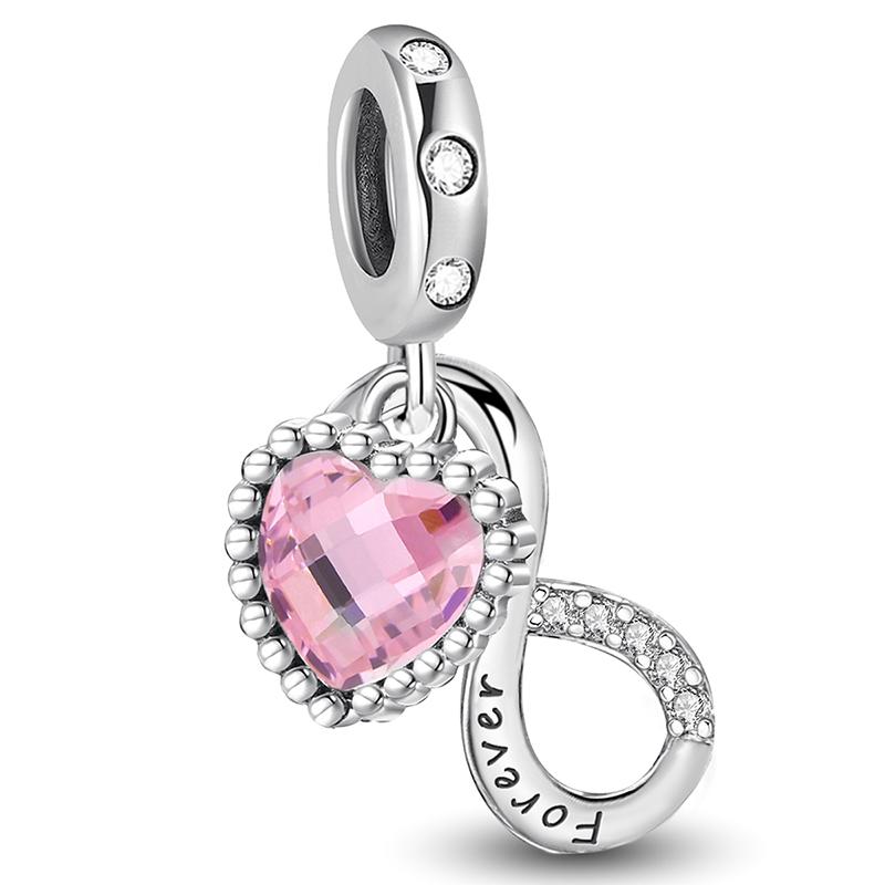 925 Sterling Silver Love Heart Flower Four Leaf Clover Turtle Charms Beads Fit for Bracelets DIY Fine Jewelry Gift