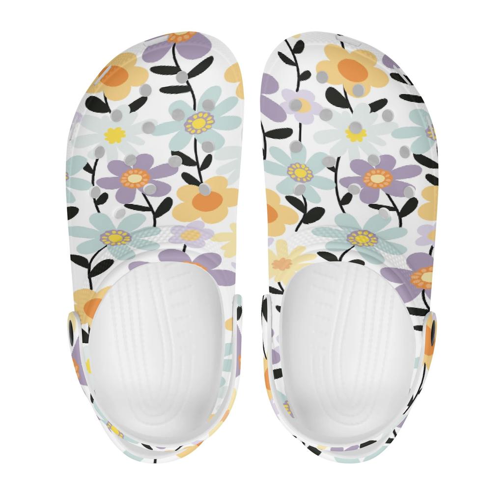 Unisex EVA Walking Clogs Art Printed Quick Dry Flexible Slip On Travel Use Beach Garden Daily Walking Leisure Sandals Beach Wear