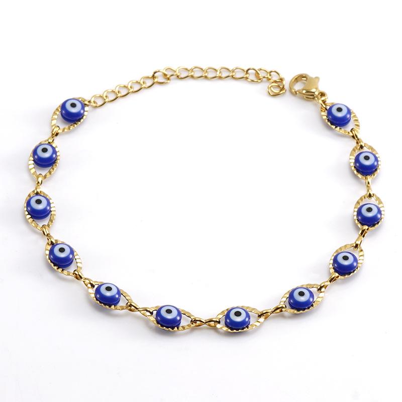 2025 New Trendy Stainless Steel "Devil's Eye" Bracelet American Hip-hop Classic Design Niche Jewelry