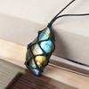 Labradorite Necklace for Women Moonstone Sunstone Pendant & Necklace Divination Spiritual Meditation Buddha Yoga Jewelry