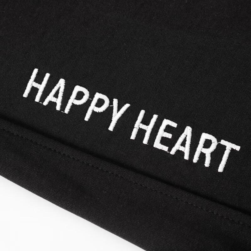 Men's Charles Heart Letter Embroidery Knit Jogger Pants