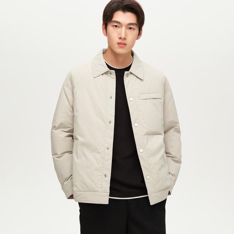 

Men s Lapel Collar Down Jacket 2025: Stylish, Slightly Loose, Thickened Winter Outerwear M абрикосовий