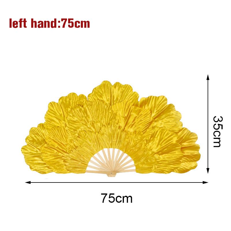 Chinesischer Tanzfächer Pfingstrosenblatt Tanzfächer Bühnenperformance Requisiten Doppelseitiger Yangko Tanz Faltfächer Party Dekoration
