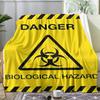 Warning Biohazard Throw Soft Flannel Throw Summer AC Blanket Lightweight Cool Nap Blanket for Sofa Bed Couch Travel