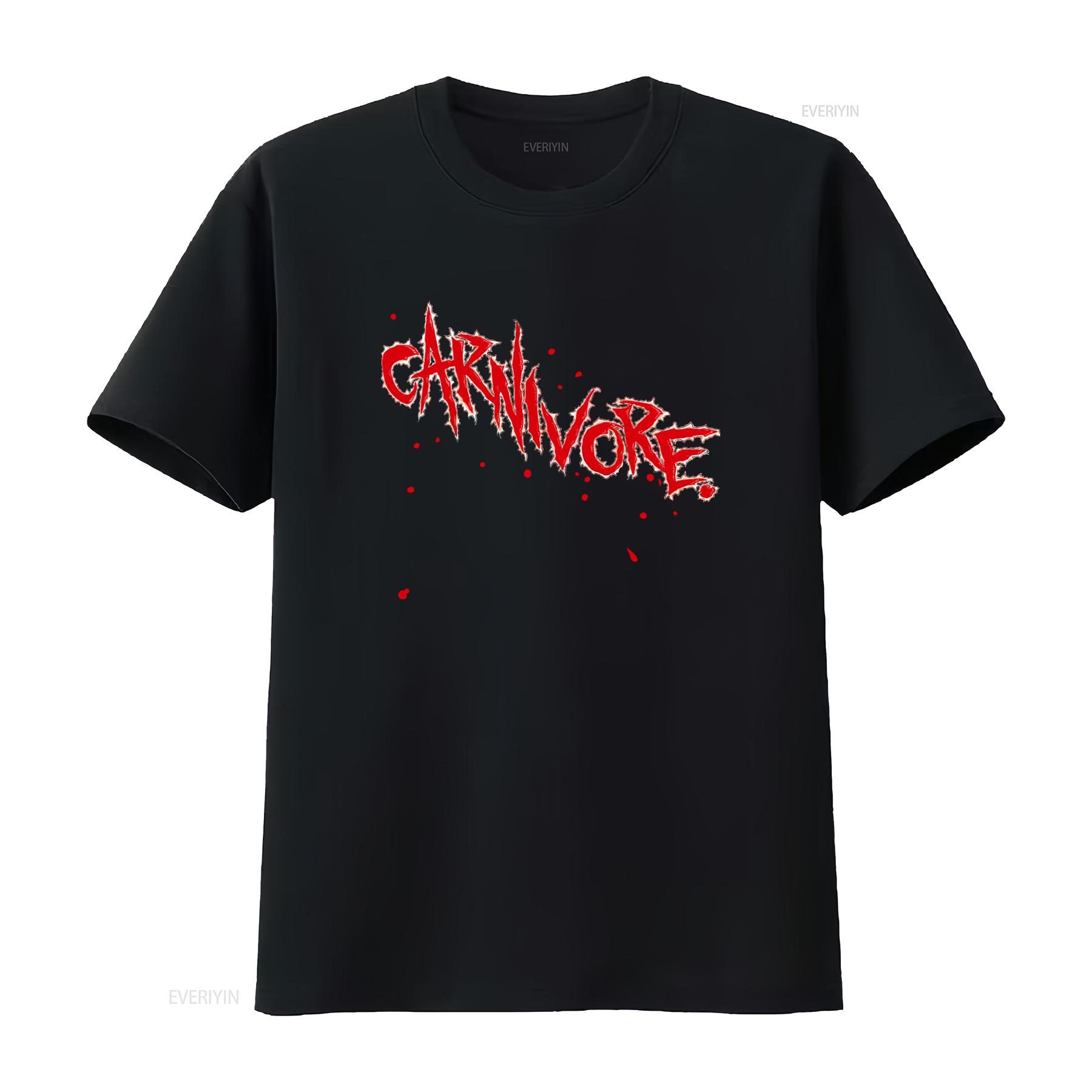 

Carnivore Band Album Logo Black T Shirt Available in S to 5XL Sizes TA5252 vintage Washed fashion designer clothes homme 4XL