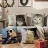 Lustige und interessante Tiere – Kissenbezug für bequemes Sofa oder Bett. Seidig-elegant, mit unsichtbarem Reißverschluss. Dekorativer Kissenbezug
