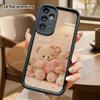 Phone Case: 2D Flat Samsung Galaxy A34 A35 M05 M06 S20 S22 S21 FE Plus 5G Protective Case, with a Hugging Heart Little Bear, Perfect Christmas and Hal