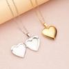 Love Heart Opening Photo Box Pendant Necklace