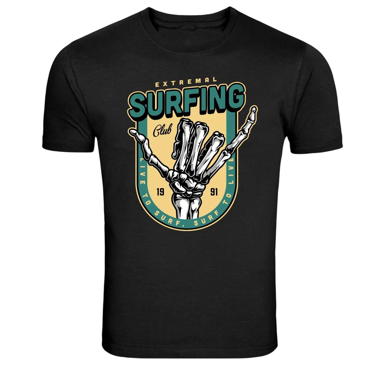 Extreme Surfing Club Skeleton Hand Graphic Tee 4XL