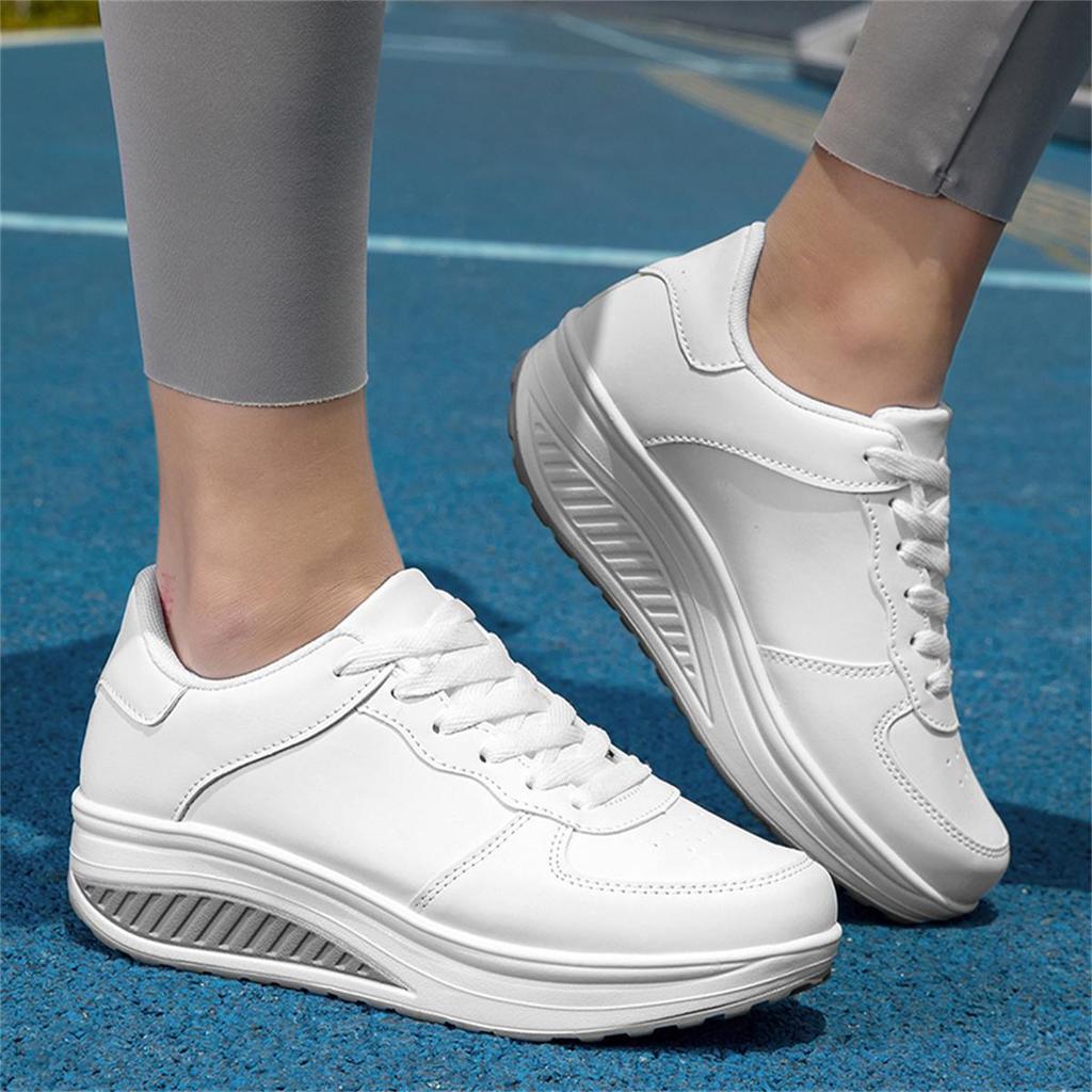 Sponge Cake Rocking Shoes, Women's Shoes, Anti Slip Work Shoes, Nurse Shoes, White Thick Soled White Shoes, Casual Mom Shoes