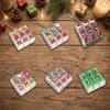9-Key Square Fidget Keychain Christmas  Tree Button Decompression Toy  Kids Bag Pendant