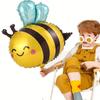 3Pcs Cute Bee Balloon Set Birthday Party Scene Arrangement Cartoon Animal Aluminum Film Balloons Festive Decoration Photo Props