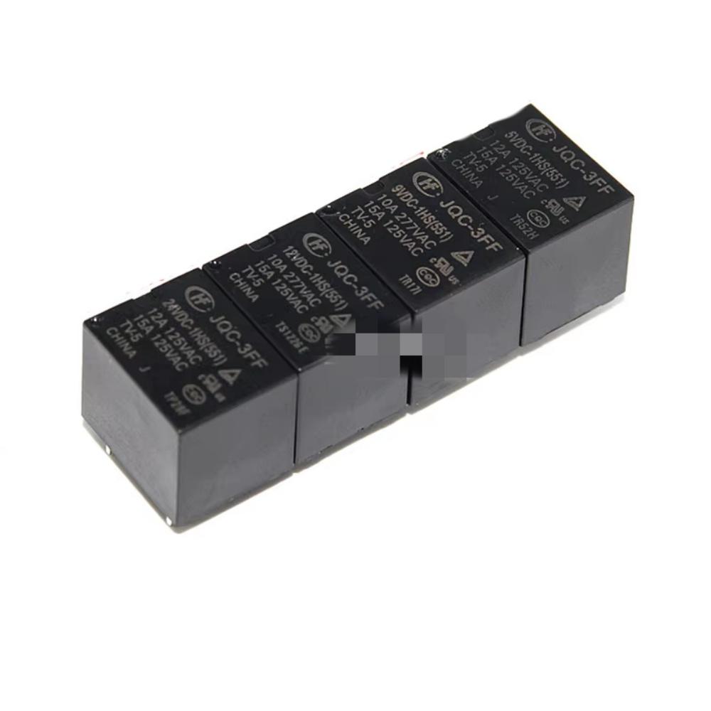 5PCS/Lot Relay HF3FF JQC-3FF-5VDC 9VDC 12VDC 24VDC-1HS 1ZS 1HST 1ZST 1ZSTF 12A 4PIN Relays 5