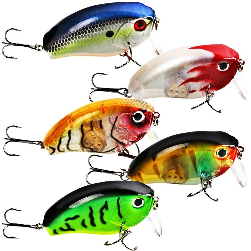 

Sougayilang 5 шт. воблеры, рыболовная приманка, рыболовная приманка для гольяна, жесткая приманка для рыбалки 5pcs(Dives 3 to 6 in)