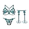 Pearl See-Through Lingerie Set for Small Busts - Three-Piece, Sexy and Teasing, Plus Size Available
